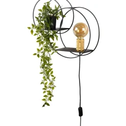 Seinävalaisin Lucide Circle, 14x43cm, IP20, musta