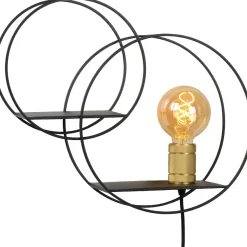 Seinävalaisin Lucide Circle, 14x43cm, IP20, musta