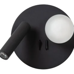 Seinävalaisin Lucide Matiz, Ø16.5cm, IP20, 3.5W, musta