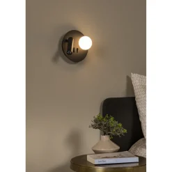 Seinävalaisin Lucide Matiz, Ø16.5cm, IP20, 3.5W, musta