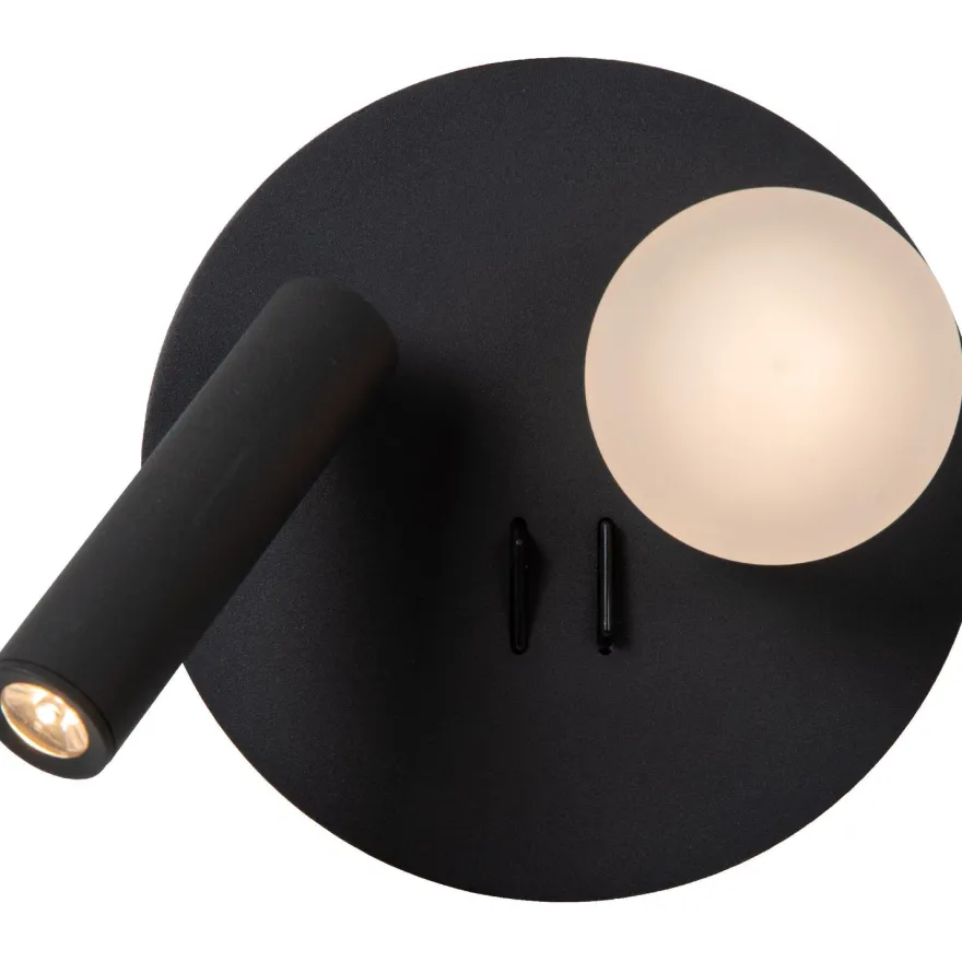 Seinävalaisin Lucide Matiz, Ø16.5cm, IP20, 3.5W, musta