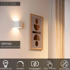 Seinävalaisin Lucide Vertigo, 10x10cm, IP54, 6W, eri värejä