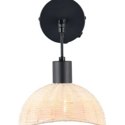 Seinävalaisin Trio Calvi E14 mattamusta/luonnollinen väri