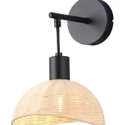 Seinävalaisin Trio Calvi E14 mattamusta/luonnollinen väri