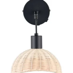Seinävalaisin Trio Calvi E14 mattamusta/luonnollinen väri