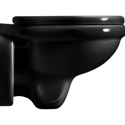 Seinä-WC-istuin Lavabo Retro, kiiltävä musta