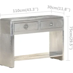 Senkki Aviator 110x30x75 cm metalli