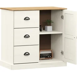 Senkki laatikoilla VIGO 78x40x75 cm valkoinen täysi mänty (53200)