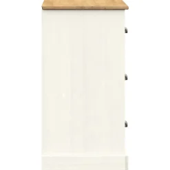 Senkki laatikoilla VIGO 78x40x75 cm valkoinen täysi mänty (53200)