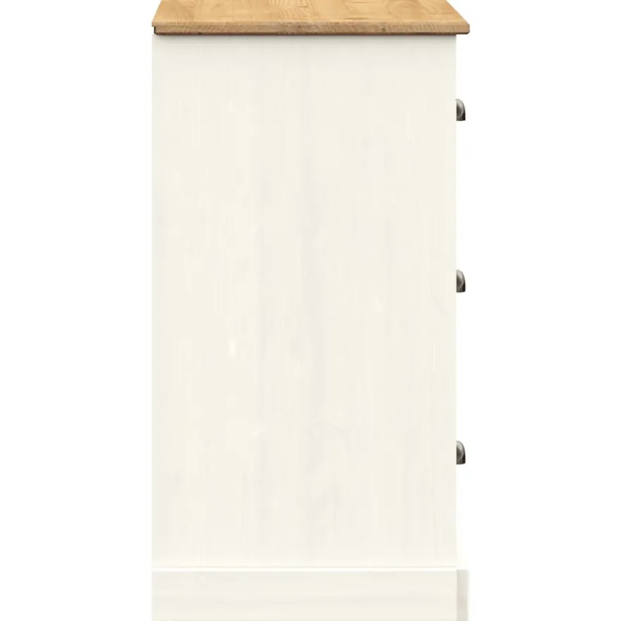 Senkki laatikoilla VIGO 78x40x75 cm valkoinen täysi mänty (53200)