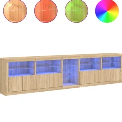 Senkki LED-valoilla, 283x37x67 cm, eri värejä (33126)