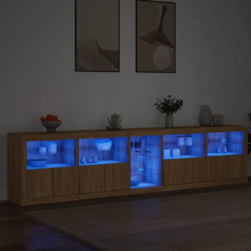 Senkki LED-valoilla, 283x37x67 cm, eri värejä (33126)