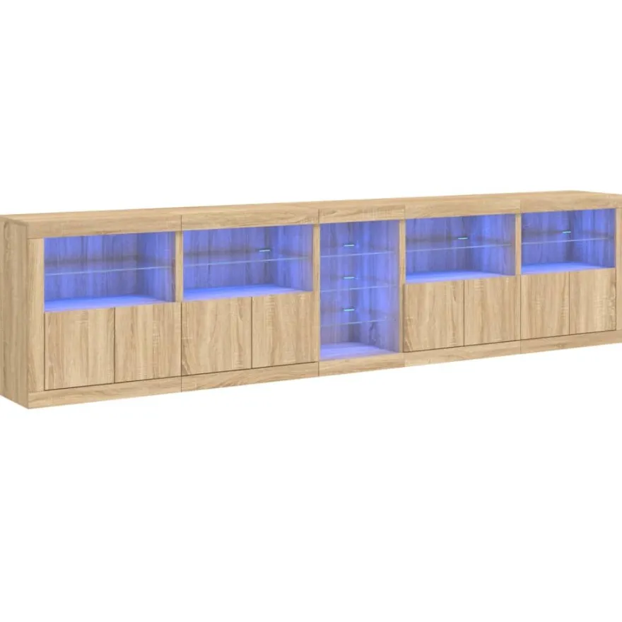 Senkki LED-valoilla, 283x37x67 cm, eri värejä (33126)