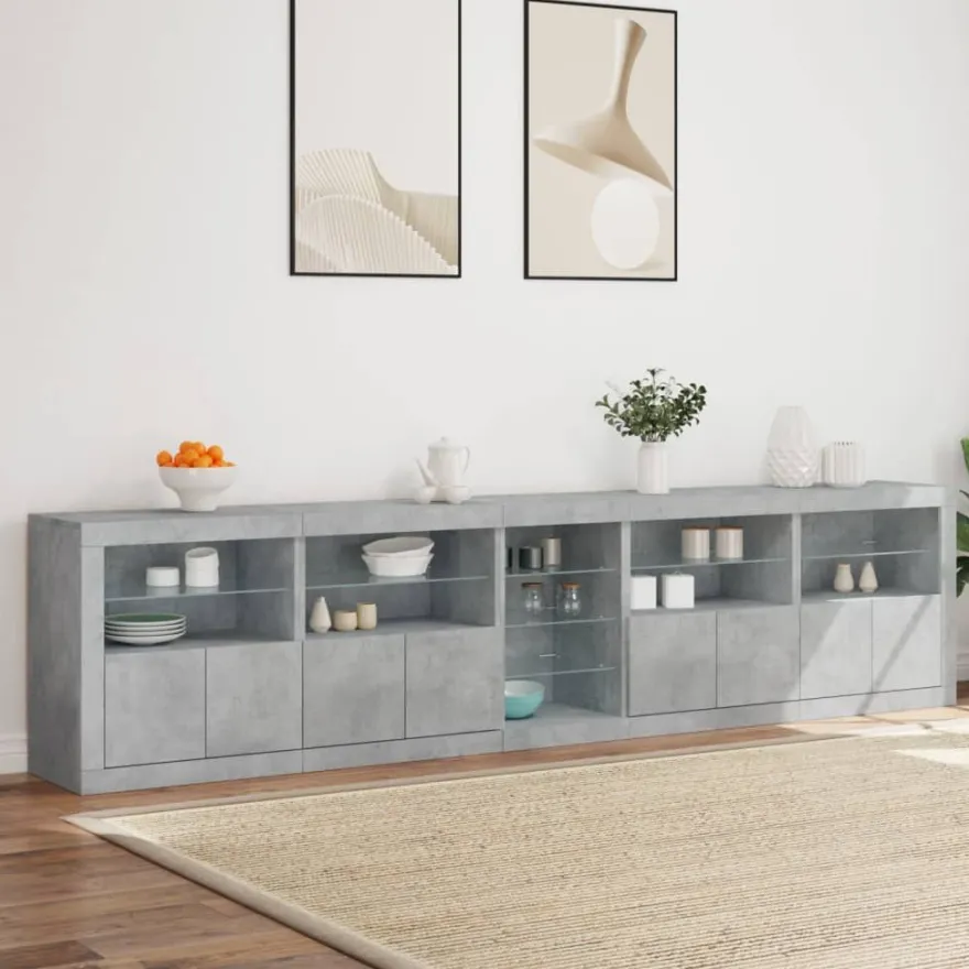 Senkki LED-valoilla, 283x37x67 cm, eri värejä (33126)
