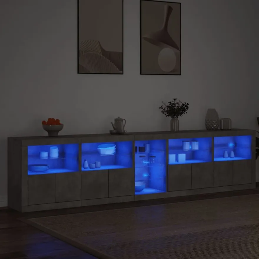 Senkki LED-valoilla, 283x37x67 cm, eri värejä (33126)