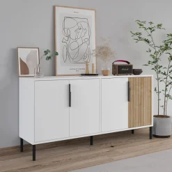 Senkki Linento Furniture Callia, 150x75cm, valkoinen/ruskea