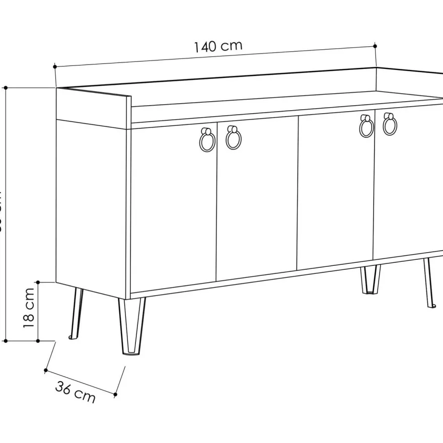 Senkki Linento Furniture Dea, beige/harmaa