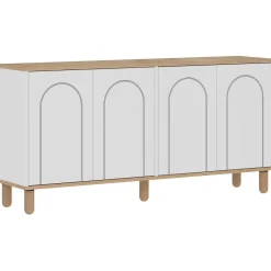 Senkki Linento Furniture Fayron, leveys 150cm, valkoinen/ruskea