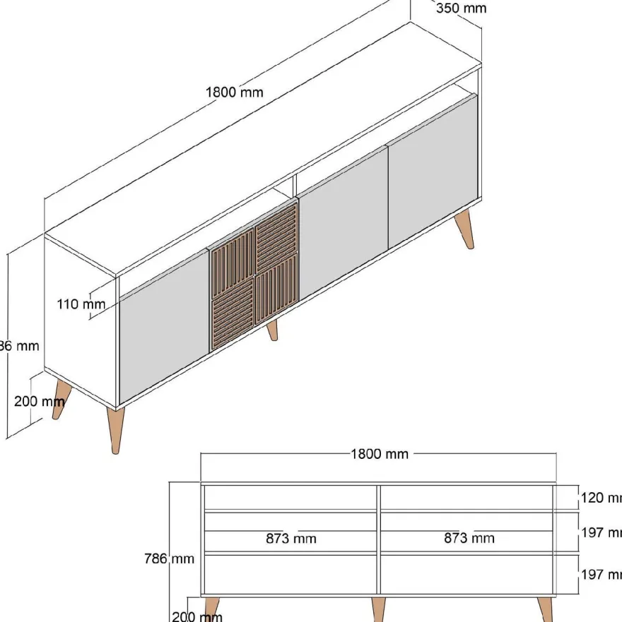 Senkki Linento Furniture Milan pähkinä
