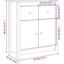 Senkki täysi mänty 70x35x80 cm, eri malleja (15580)