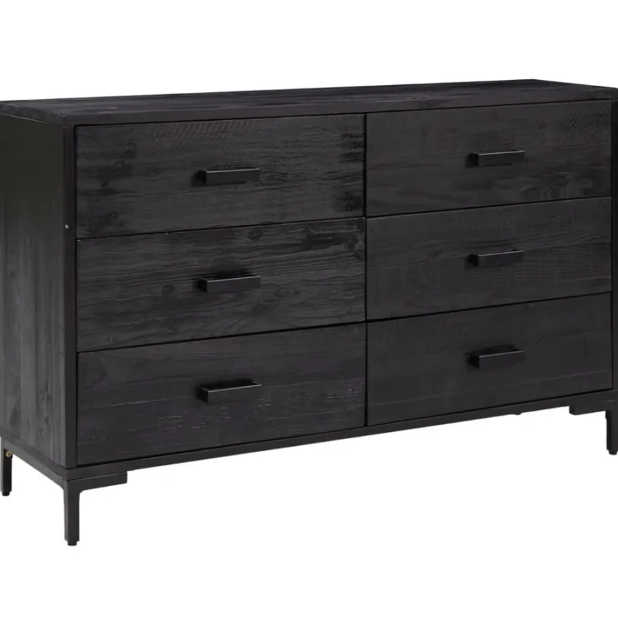 Senkki 110x35x70 cm mänty musta