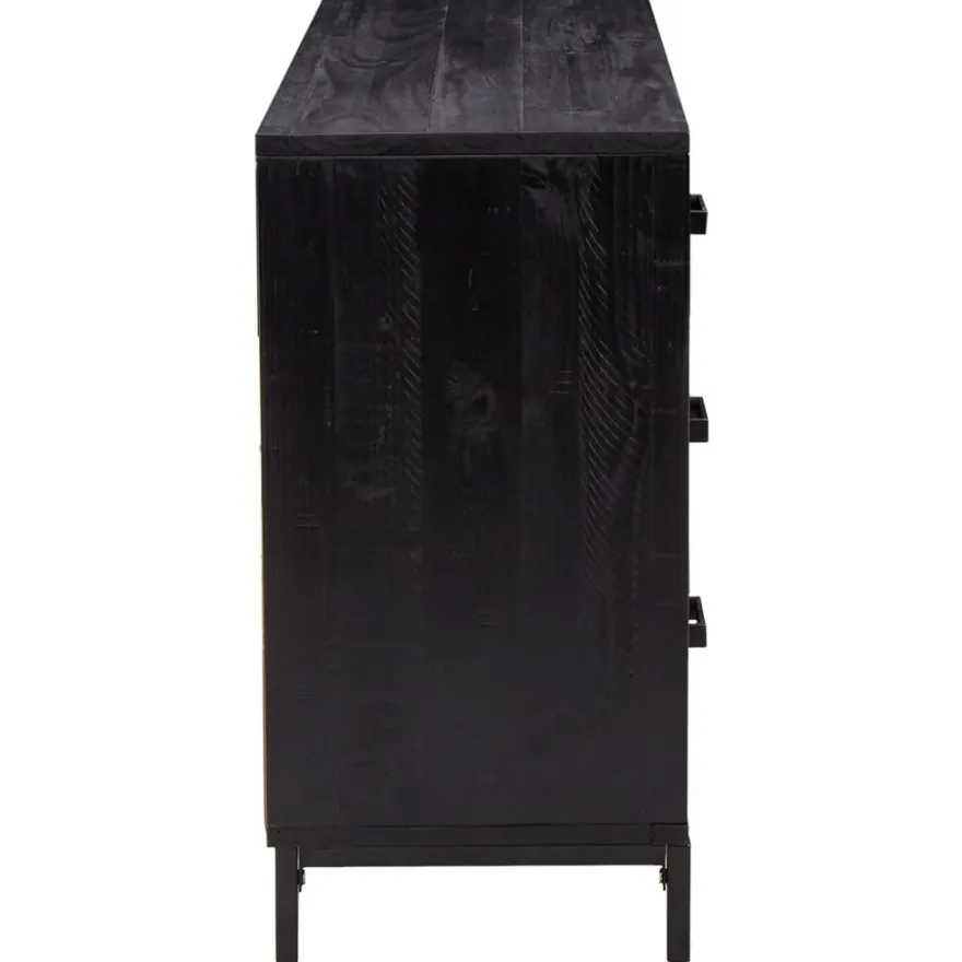 Senkki 110x35x70 cm mänty musta