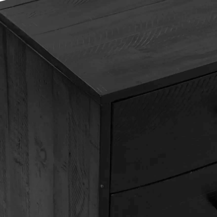 Senkki 110x35x70 cm mänty musta