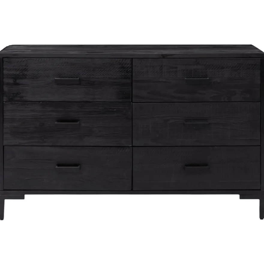 Senkki 110x35x70 cm mänty musta