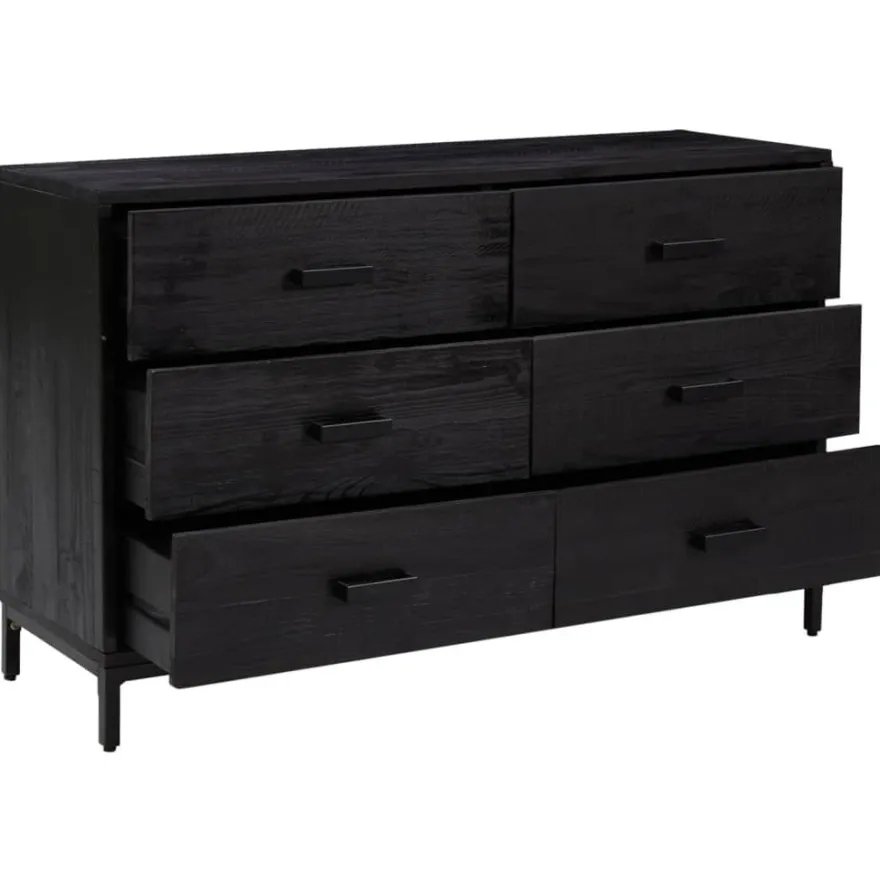 Senkki 110x35x70 cm mänty musta