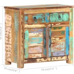 Senkki 70x35x65 cm täysi kierrätetty puu (87490)