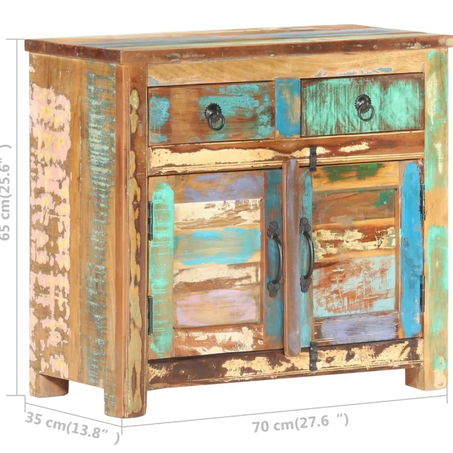 Senkki 70x35x65 cm täysi kierrätetty puu (87490)