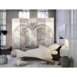 Sermi Artgeist Mappe-Monde Geo-Hydrographique, 225x172cm