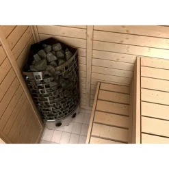 Sähkökiuas Aries Corner 4.5kW, 3-6m³, kiinteä ohjaus