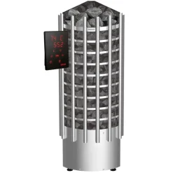 Sähkökiuas Harvia Glow Corner TRC90XE Steel, 9kW, 8-14m³, erillinen ohjaus