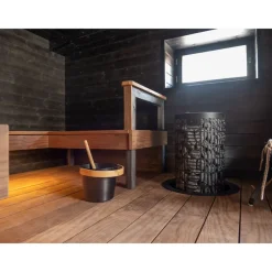Sähkökiuas Mondex Tahko M, 10.5kW, 12-22m³, kiinteä ohjaus, musta