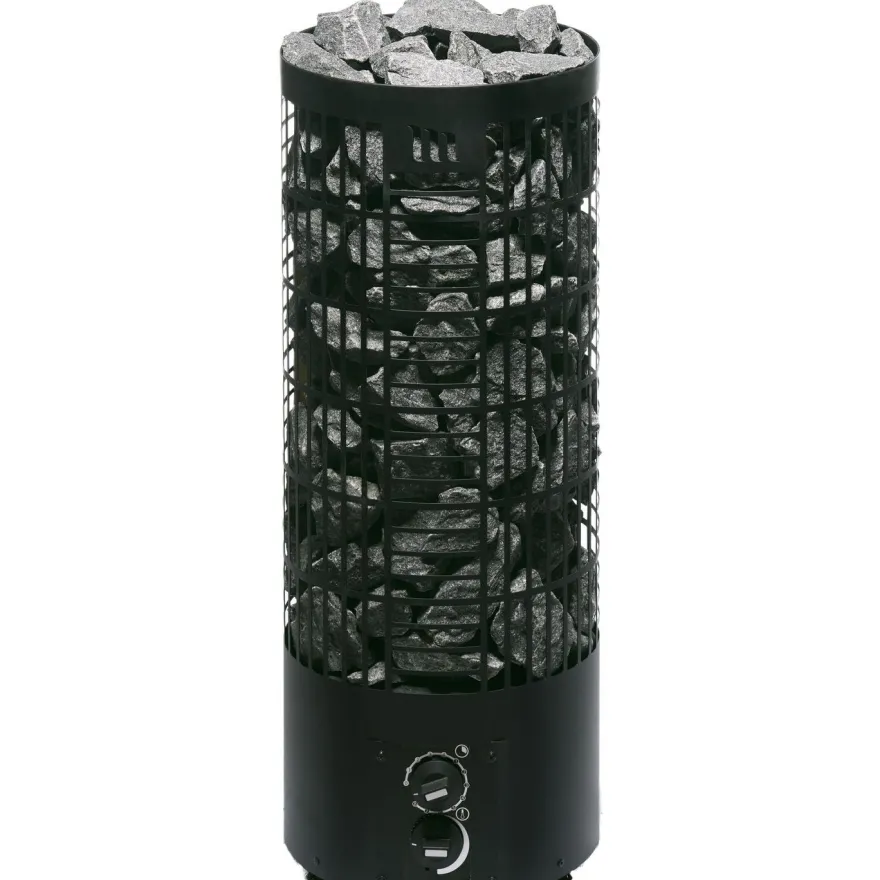 Sähkökiuas Mondex Tahko M, 10.5kW, 12-22m³, kiinteä ohjaus, musta