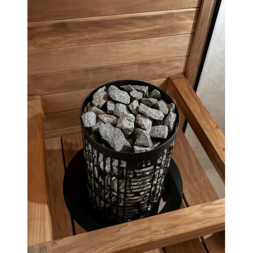 Sähkökiuas Mondex Tahko M, 6.6kW, 6-9m³, kiinteä ohjaus, musta