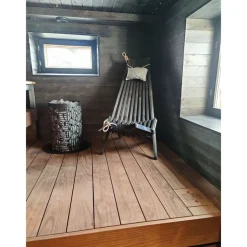 Sähkökiuas Mondex Tahko M, 6.6kW, 6-9m³, kiinteä ohjaus, musta