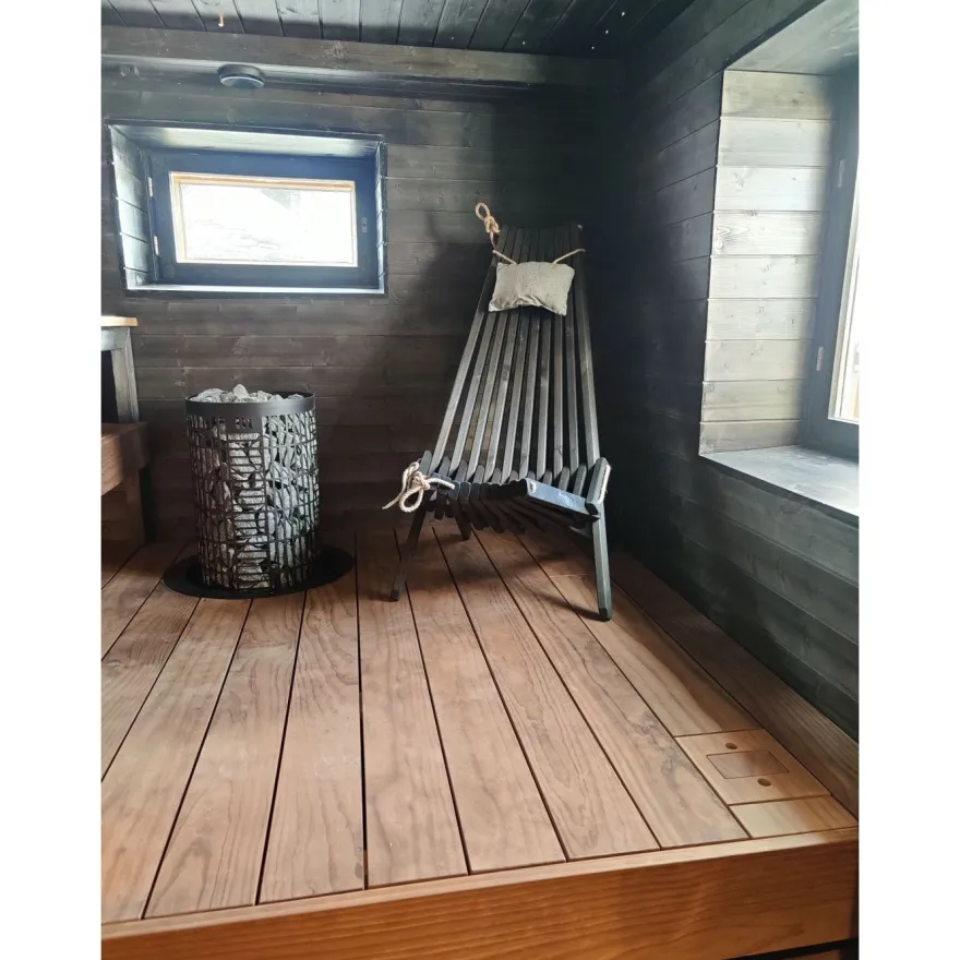 Sähkökiuas Mondex Tahko M, 6.6kW, 6-9m³, kiinteä ohjaus, musta