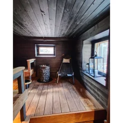 Sähkökiuas Mondex Tahko M, 6.6kW, 6-9m³, kiinteä ohjaus, musta