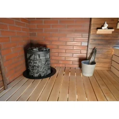Sähkökiuas Mondex Tahko M, 6.6kW, 6-9m³, kiinteä ohjaus, musta
