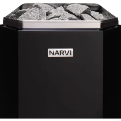 Sähkökiuas Narvi Minex, 3.6kW, 2-4m³, kiinteä ohjaus, musta