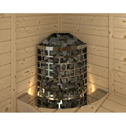 Sähkökiuas SAWO Aries Corner Ni2, 6kW, 5-8m³, erillinen ohjaus