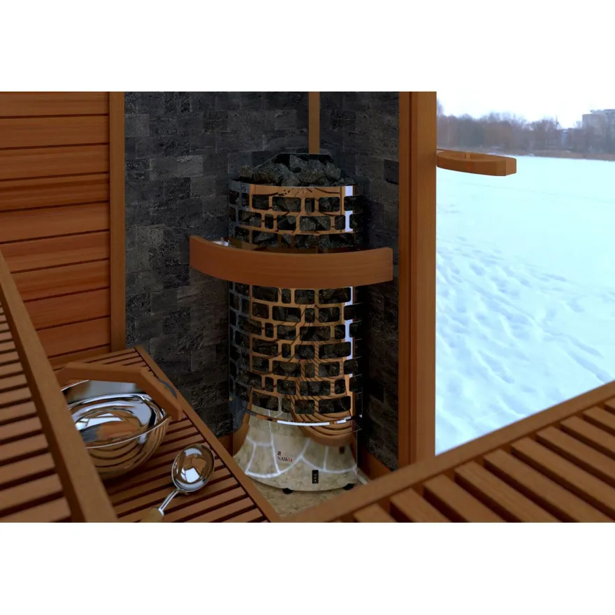 Sähkökiuas SAWO Aries Corner Ni2, 6kW, 5-8m³, erillinen ohjaus