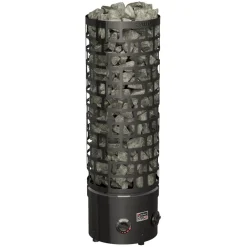 Sähkökiuas SAWO Aries Round Black NB, 9kW, 8-14m³, kiinteä ohjaus