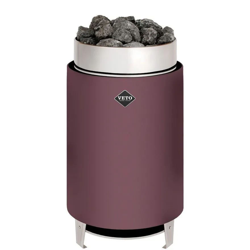 Sähkökiuas VETO SK7, 6.6kW, 6-9m³, erillinen ohjaus, punainen