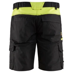 Shortsit Blåkläder 1446 Stretch, musta/keltainen