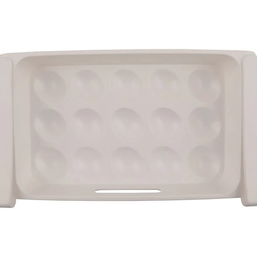 Säilytysastia kananmunille Linento Eggies, 31.5x17.8x4.5cm, valkoinen