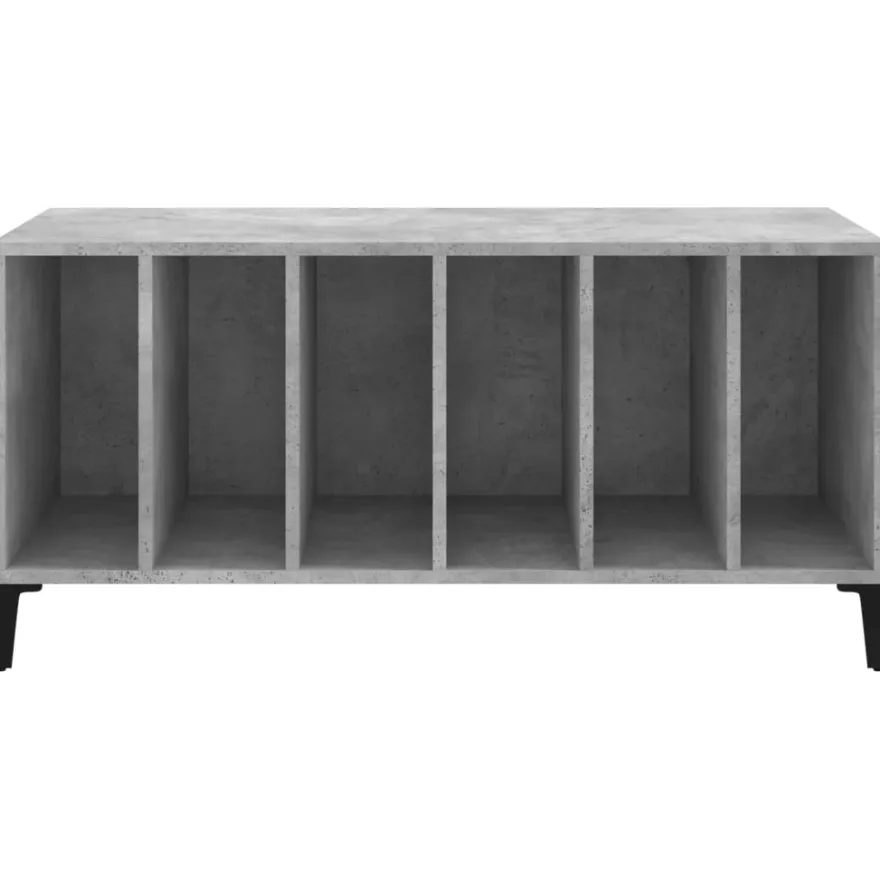 Säilytyskaappi LP-levyille betoninharmaa 100x38x48 cm puu (31985)