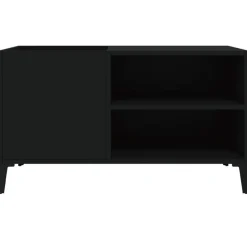 Säilytyskaappi LP-levyille musta 84,5x38x48 cm tekninen puu (31950)